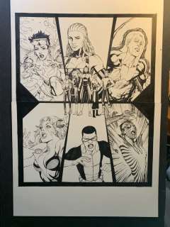 Bernard Chang | DEAD XMEN #4 pgs 16-17 (double-page splash) original art | Bernard Chang