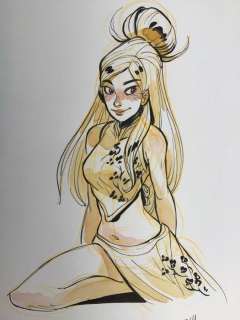 Barbucci, Alessandro | Barbucci, Alessandro - Dessin original couleur - EkhÃ¶ monde miroir | Catawiki