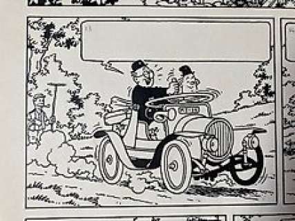 Bob de Moor | De Moor, Bob - 2 originele pagina’s - Meester Mus / Monsieur Tric - De dolle tocht | Catawiki