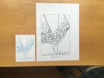 Kuijpers, Henk | Franka - Originele tekening Nieuwjaarskaart 2016 + kaart - (2015) | Catawiki