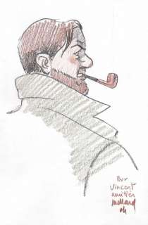 Juillard | Blake et Mortimer, illustration au crayon gras et … | Millon