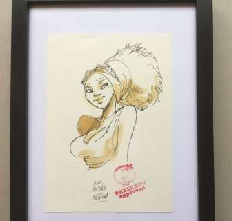 Barbucci | Barbucci, Alessandro - Dessin original dédicacé - EkhÃ¶ monde miroir | Catawiki