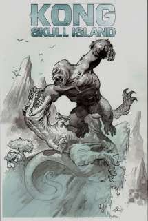 Eric Powell - kong of skull island #1 cover (classic 1933 king kong movie scene! ) 2016