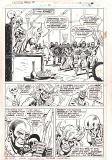 Fran Matera, Sal Buscema - Tarzan Annual #2 P.16 - Tarzan Bound 1/2 Splash - 1978 Signed