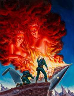 Edmund (Emsh) Emshwiller (American, 1925-1990)
 The Spiral of the Ages, Startling Stories pulp digest cover, Summer 1954... | Heritage