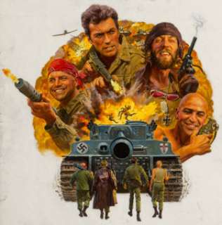 American Artist (20th Century)
 Kelly’s Heroes, movie poster, 1970
 Oil on board
 32 x 28.5 in.
 Not signed
 
 ... | Heritage