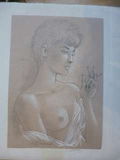 Renaud | Jessica Blandy - Pastel érotique représentant Jessica réalisé par Renaud Denauw | Catawiki