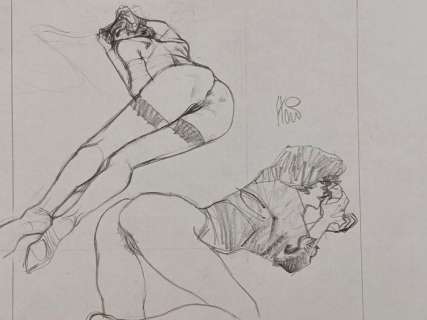 Angelo Stano | Angelo Stano - Studi di nudo - Page volante - Exemplaire unique | Catawiki