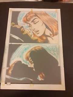 Magnus | Magnus, Satanik n. 50 - Tavola originale "La stirpe dei vampiri" con velina a colori - Page volante - Exemplaire unique - (1966) | Catawiki