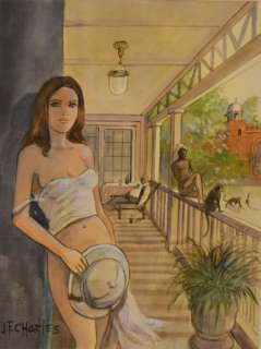 Charles, Jean-François | Charles, Jean-François - Peinture originale + portfolio - India Dreams - Une Maison coloniale | Catawiki