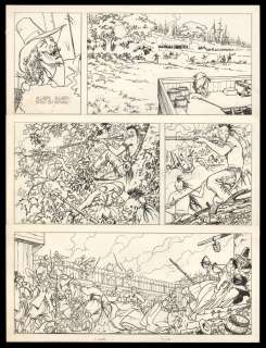 Milo Manara - planche originale, prépubliée dans Corto Maltese 8, du 20 mai 1986. Scénario écrit par Hugo Pratt - Un Été indien