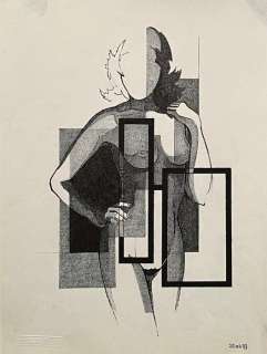 Eugène Eechaut | Eugène Eechaut - 8 Dessins originaux nu - Travail Ã  l’encre de Chine - (1977/1984) | Catawiki