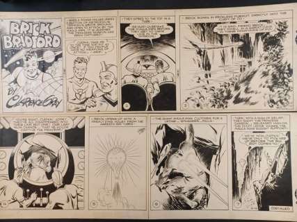 Clarence Gray, William Ritt - Brick Bradford - La Cronosfera - Page volante - Exemplaire unique - (1951)