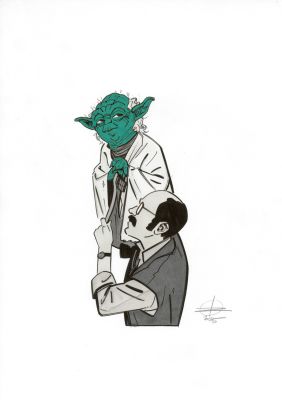 Renaud Roche | Les Guerres de Lucas – Dessin original – R30 | Galerie Barbier