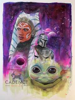 Suspiria - Movie Poster Style Paintings issue #Mandalorian (Mando, Grogu & Ashoka)