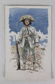 Hermann - Formaat: 32 X 20,5 Cm | Hermann - Caatinga - Originele tekening in kleur - Voor Ex-libris Bédémoi - (1997) | Catawiki