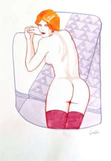 Leone Frollo | Pin Up - Leone Frollo - illustrazione originale - Page volante | Catawiki