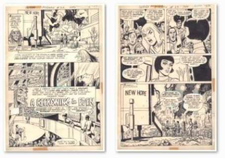 Bill Draut - weird mystery tales #22 two page complete sci-fi horror story - ‘a reckoning in eden‘ - 1975