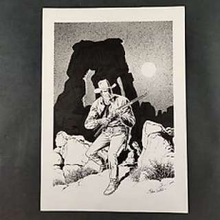 Fabio Civitelli | Fabio Civitelli - Tex: Caccia nella Notte - Page volante - Exemplaire unique - (2011) | Catawiki