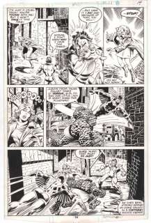 Bob Budianski, Bruce Patterson, Jim Craig - marvel two-in-one annual #4 p. 14 - the thing and black bolt vs. Graviton - 1979 signed