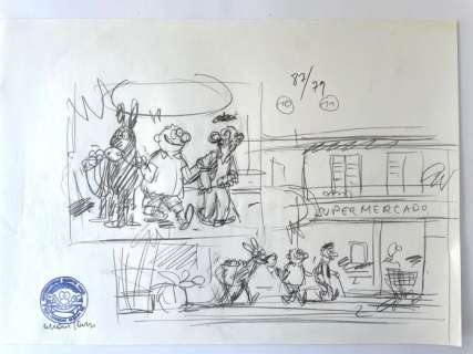 Cromheecke, Luc | Cromheecke, Luc - 21 Originele potloodschetsen - Tom Carbon | Catawiki