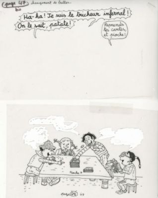 Bernadette Després | Tom-Tom et Nana, Illustration Classeur Zinzin page 47 | Galerie 9ème Art