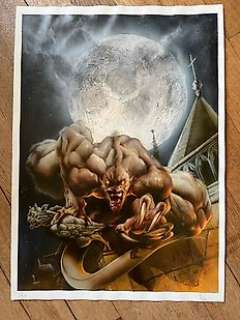 Emmanuel Civiello & D‘Fali - Civiello & D‘Fali - Grand dessin original - Garous - pour un ex-libris - (2002)