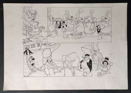 Gigi Piras | Collana Gertie #219 - Gigi Piras - cover originale "Mickey Mouse Daily 1939 - 1" - Page volante - Exemplaire unique - (1996) | Catawiki