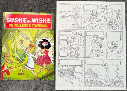 Hanco Kolk | Suske en Wiske - Originele pagina in inkt door Hanco Kolk - SOS Kinderdorpen - De Tollende Toverkol - Page volante (2016) | Catawiki