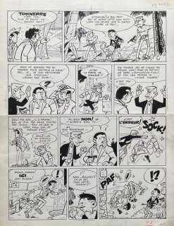 Greg | Greg - Originele pagina - Rock Derby 3 - Panique au Paradis - (1960) | Catawiki