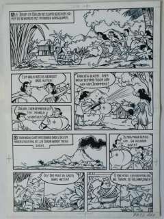 Studio Vandersteen | Jerom 18 - Originele pagina (p.9) - De Vuurberg Van Itihat - Page volante - (1968) | Catawiki