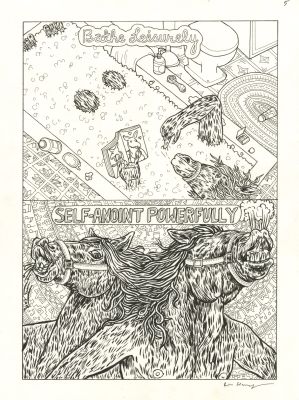 Lisa Hanawalt | Saturday Night - page 5 - Encre de Chine sur papier | Huberty Breyne Gallery