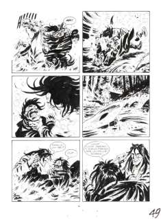 Giuseppe Barbati-Bruno Ramella - Magico Vento n. 10 - G.Barbati/B.Ramella 3x Tavola Originale "Scheletri" - Page volante - Exemplaire unique - (1998)