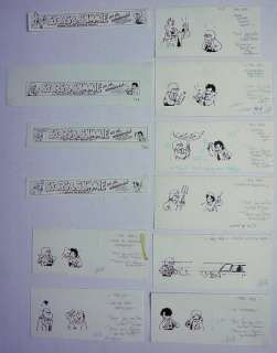 Kroft, Robert Van Der | Kroft, Robert van der - 8x Originele tekening + 4x Koptekst - Sjors & Sjimmie - (1982) | Catawiki