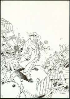 Sylvain Vallée - Illustration originale "Citizen Joano" pour l‘intégrale luxe et Ex-libris du tirage de tête  T.1 Glénat et tiré à part T.3 Laurent Hennebelle - Il Était une fois en France