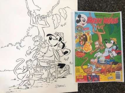 Ray Nicholson | Goofy - Signed Original ink drawing for German Micky Maus Magazin by Ray Nicholson - (1996) | Catawiki