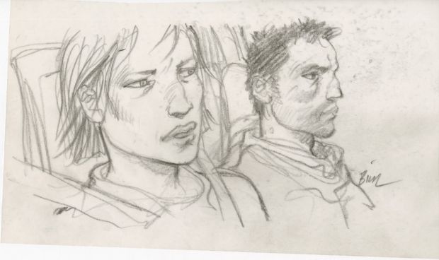 Enki Bilal | GRAPHITE IN PROGRESS 3 – Dessin original 35 | Galerie Barbier