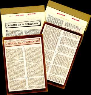 CROOKED AS A CORKSCREW, CRIME PATROL #9, 4 Piece Collection (1948) | Russ Cochran