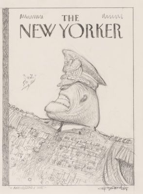 Carter Goodrich | Anniversary Issue - Proposed Preliminary Sketch for The New Yorker Cover, 2004 | Philippe Labaune Gallery