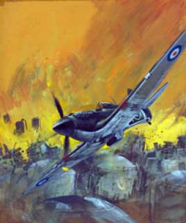 Graham Coton | Battle Picture Library cover #961 ’Target Aflame’ (SIGNED) | Illustration Art Gallery