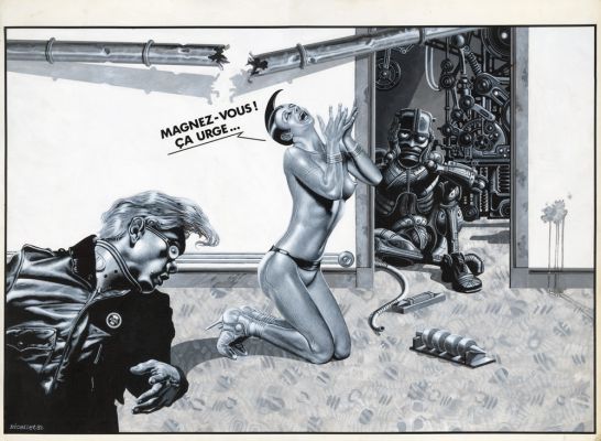 JEAN-MICHEL NICOLLET - MAGNEZ-VOUS ! ÇA URGE… – ILLUSTRATION ORIGINALE POUR UNE LITHOGRAPHIE