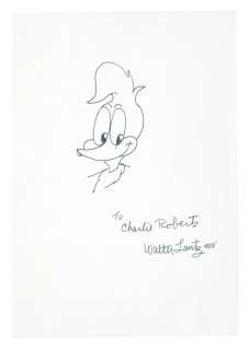 WOODY WOODPECKER CREATOR WALTER LANTZ ORIGINAL DRAWING AND AUTOGRAPHED PHOTO. | Hake’s
