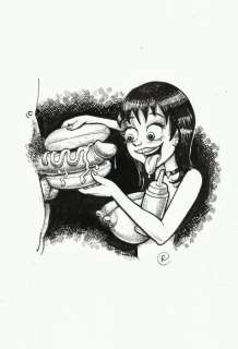 Ramis | Ramis - Original drawing - underground comic - girl - Size: 30 x 21 cm. | Catawiki