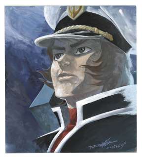 Kogawa Tomonori Handwritten color shikishi "Space Battleship Yamato Resurrection" ancient progress