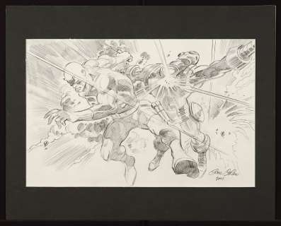 Iron Man and Daredevil Commission by Gene Colan | mycomicshop.com