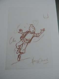 Harry Edwood | Hommage Ã  Hergé - Crayonné original de Harry Edwood | Catawiki