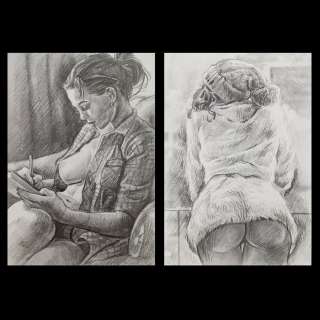 Gosha | Gosha - Lot de 2 dessins érotiques - Format (2x): 21 x 29,7 cm. - Page volante - (2017) | Catawiki