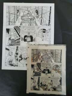 Goetzinger, Annie | Goetzinger, Annie - Planche originale et calque et bleu - Agence Hardy T3 - Le poison rouge - (2003) | Catawiki