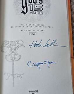 Michael Kaluta - Divers Kaluta - God‘s 15 minutes + dessin original Kaluta + signé Ellison et Meth - Cartonné - EO - (2004)