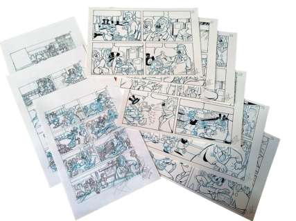 Stefan Petrucha, Millet | Uncle Scrooge D 2008-189 - "The Power of Motivation" full comic - Signed Prelim and Inked Original Comic Pages by Millet (2008) | Catawiki